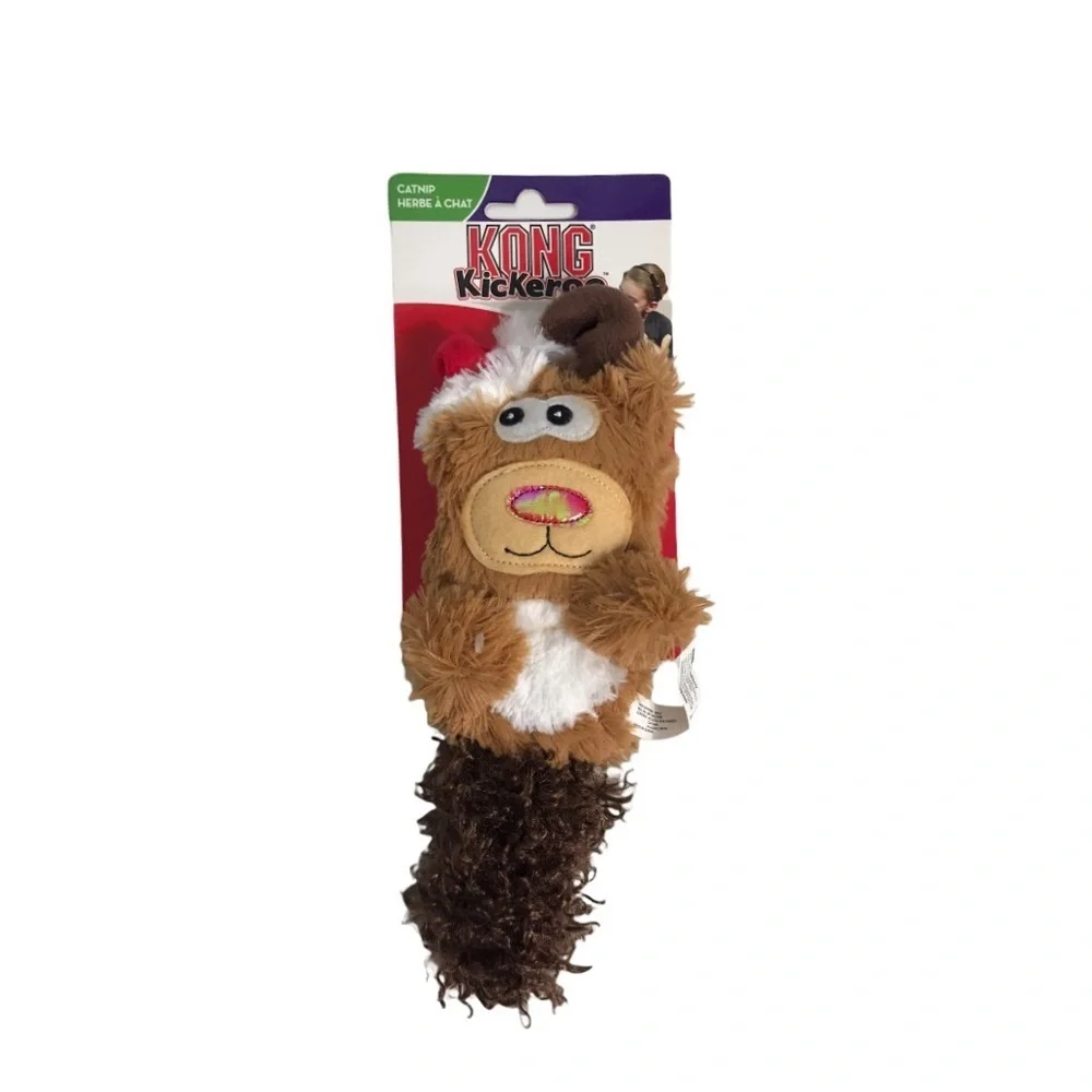 NWT KONG Holiday Kickeroo Reindeer Cat Toy